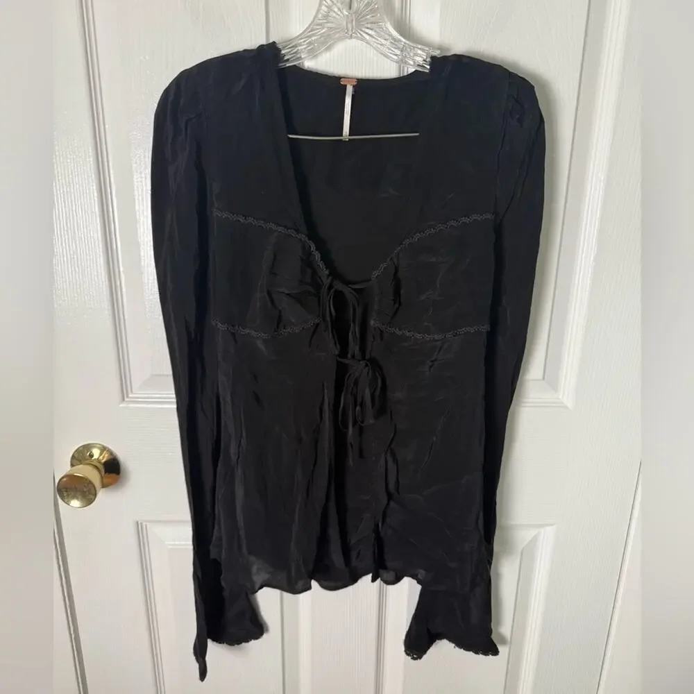Free People Bali Ariel Top in Black XS